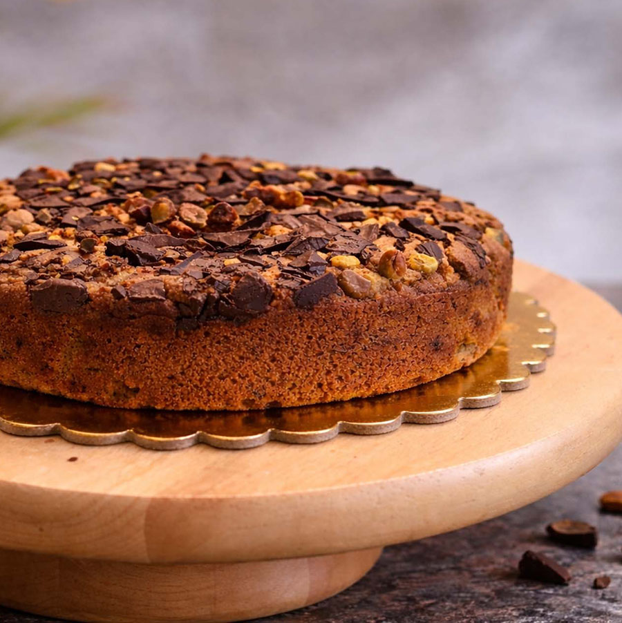 Healthy Cakes - Roasted Almond Chocolate Zucchini Cake